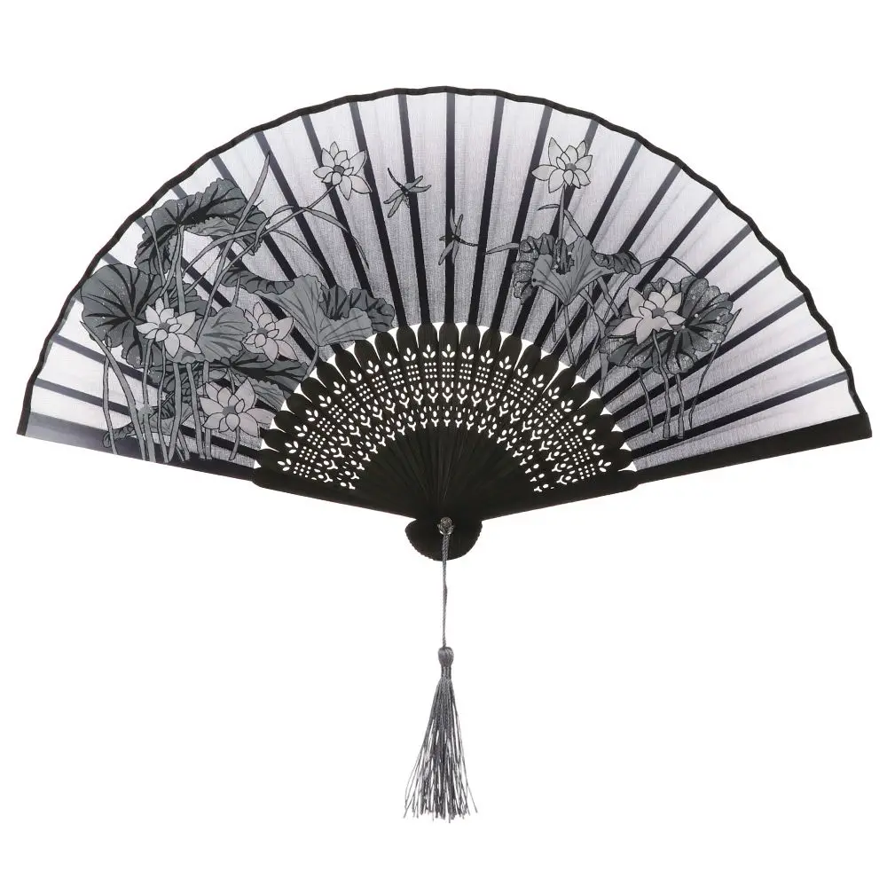 Craft Desktop Ornaments Home Decoration Elegent Bamboo Folding Fan Handheld Fan Chinese Style Painting Dance Performance Props