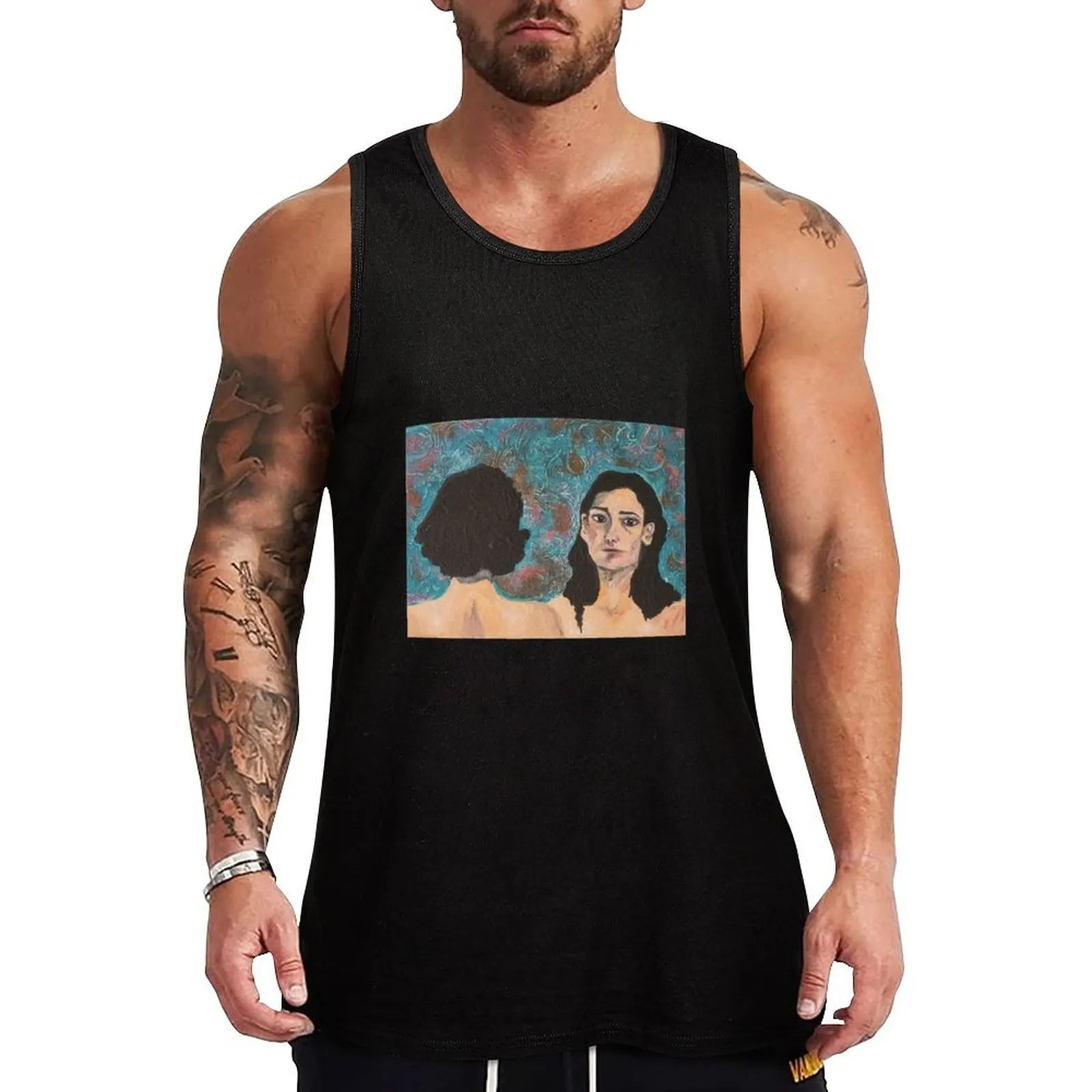 

Fleabag Painting Tank Top men gym summer clothes man 2025 Vest male