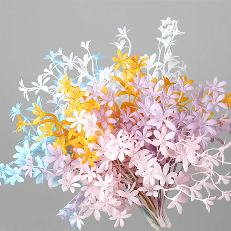 

Искусственный букет орхидей Вэньсинь с 7 ветками, декоративный, для оформления свадебных залов, имитация травы Милан, для цветочных композиций