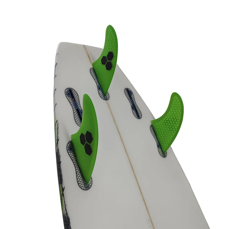 Surfing Accessories Quilha UPSURF FCS 2 Large Green For Sup Board Accessories 3Pcs/set Double Tabs 2 Fin L Size prancha de surf