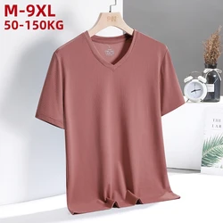 9xl Ice Silk Mesh Tshirt Men Summer Breathable Short Sleeve Tops Plus Size 8xl 7xl Quick Dry T-Shirt Trainer Running T Shirts