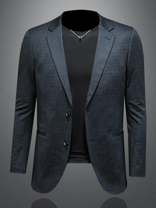 

Ele Briti Sle Slim Fit Men's Suit Jaet Lightweight Single Piece Two Button Faionable Casual Breathable Top