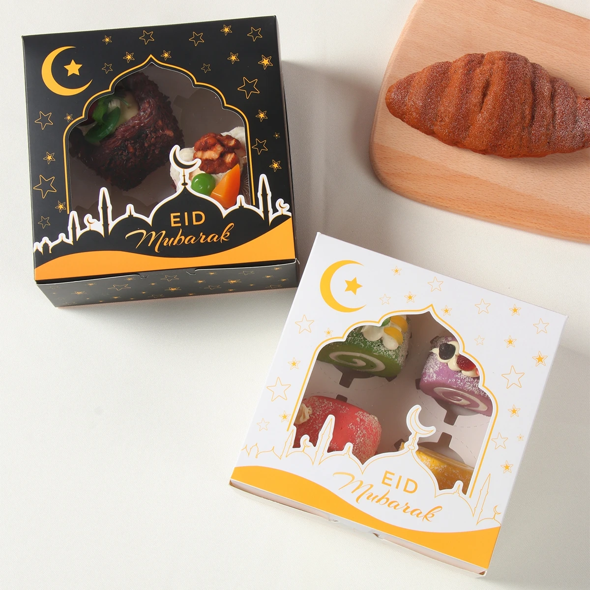 Eid Mubarak Geschenkdoos Taart Bonbondoos Ramadan Decoratie voor Thuis 2025, Islamitische Moslim Feestartikelen Eid Al-fitr Ramadan Kareem