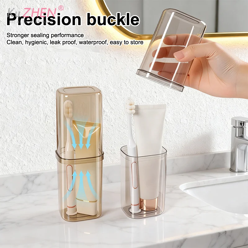 1PC PET Transparent  toothbrush case Travel Containers Portable Toothbrush Case Outdoor/business Trip/travel Acessories1/3/5PCS