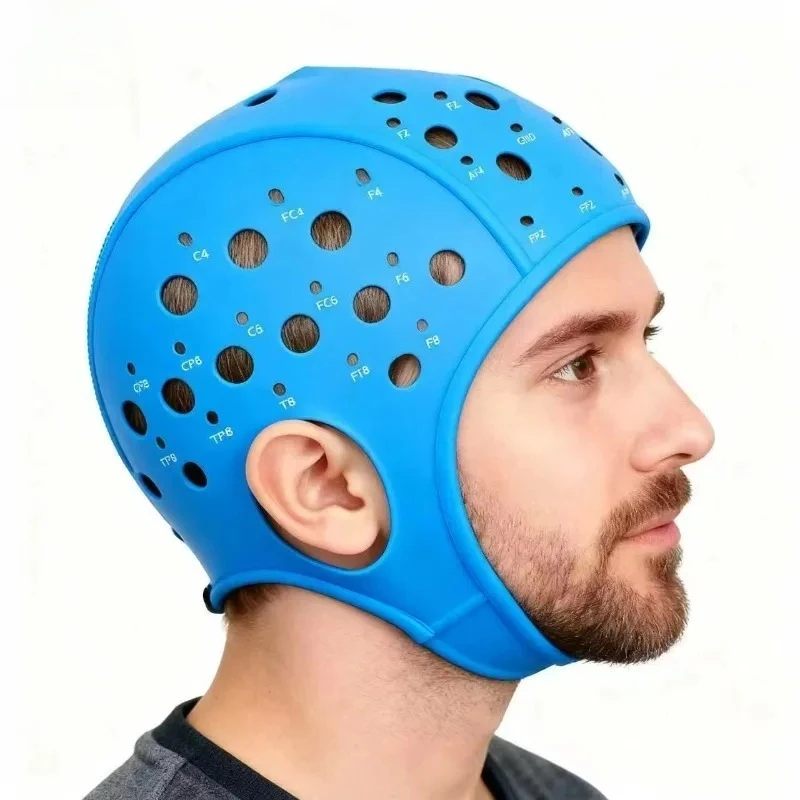 10/20 System Adults Electrode Placement Headset 64-Channel Elastic Breathable Fabric Universal Connectors Brain Activity