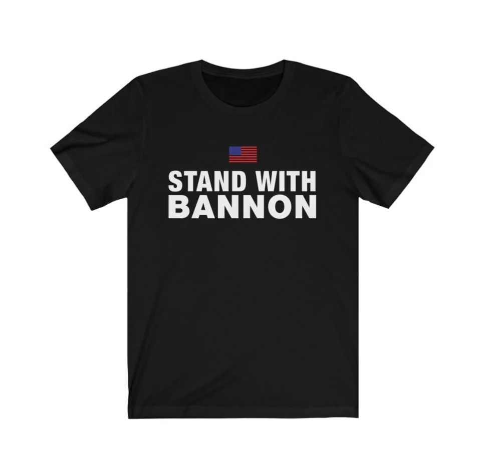 Stand With Bannon T-Shirt Free Steve Bannon, Trump Supporter,Anti Joe Biden,Gift