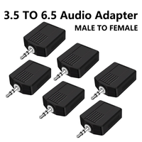 5/20PCS 2 in 1 Audio Adapterjack  Y Splitter 3.5mm Male to 2x6.35mm Female Adapters One to Two Female Microphone Plug