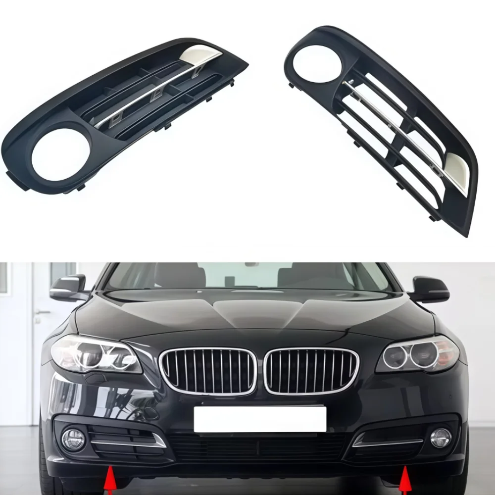 Nebel lampe rahmen nebel lampe abdeckung front stoßstange nebel lampe kühlergrill Für BMW 5 Series F10 F18 2014 2015 2016 2017