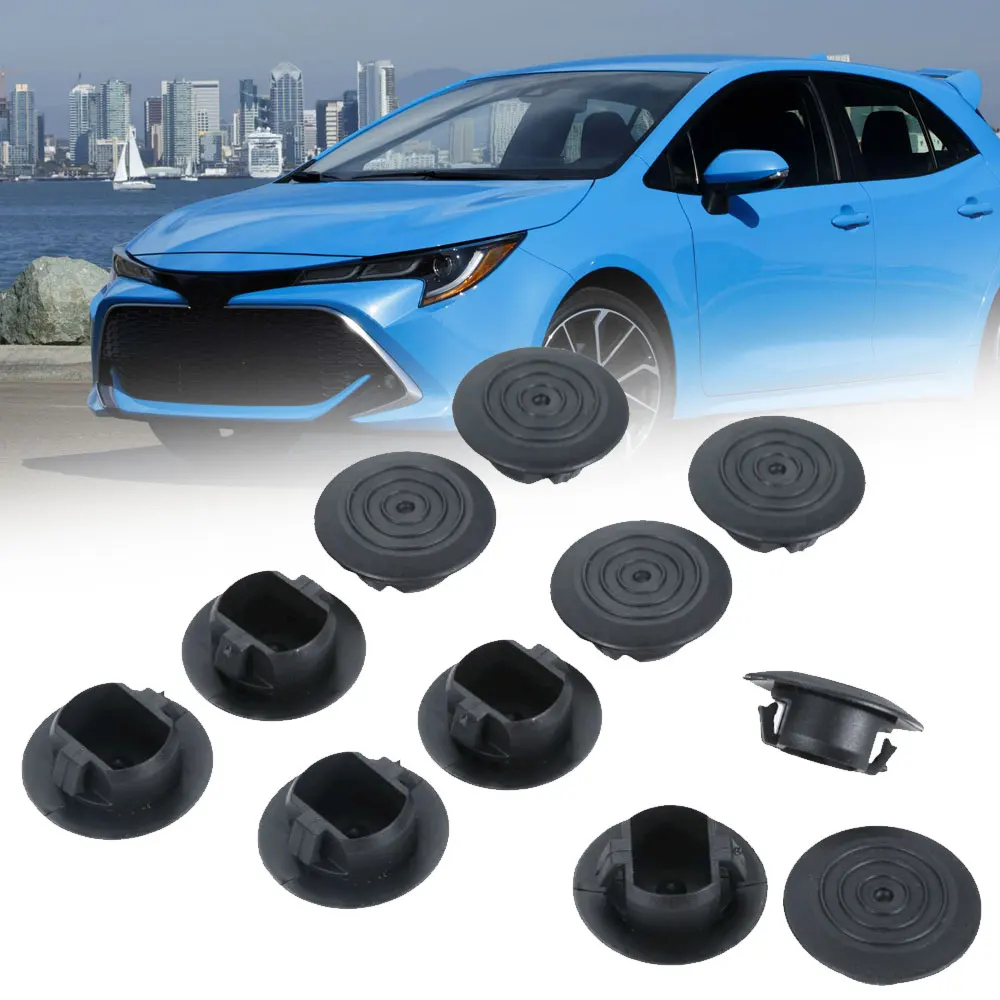 20Pcs Car Plastic Clips Side Skirt Trim Clips Car Door Fastener Clips Fender Drainage Hole Cover for TOYOTA Corolla Camry Vios