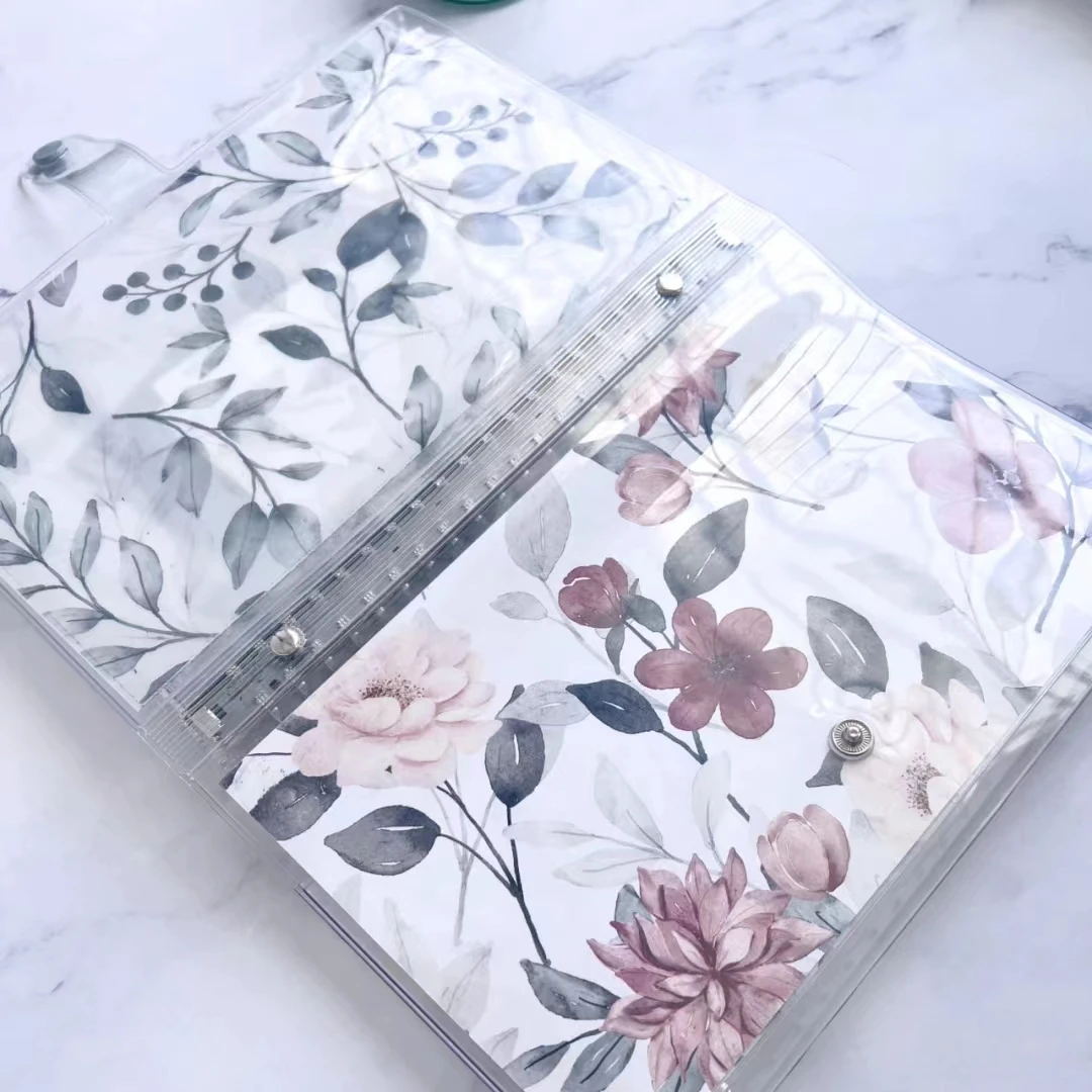 A5 Slim Double PUO Rings High Clear PVC Loose Leaf Notebook Binder Planner Agenda Organizer Diary 2023 New