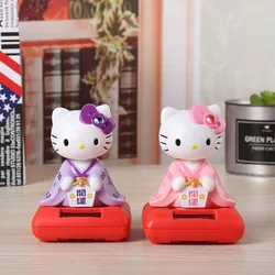 Kawaii Sanrio Hello Kitty Car Solar Slug Desktop Home Decoration Accessories Car Dashboard Ornament Kids Charm Hobby Toys Gift