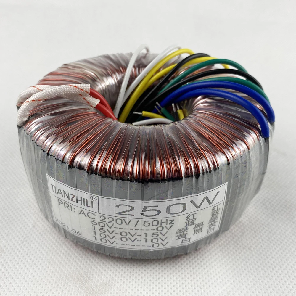 250W toroidal transformer 220V to single 60V dual 15V dual 10V single 10V amplifier power supply DIY accessories