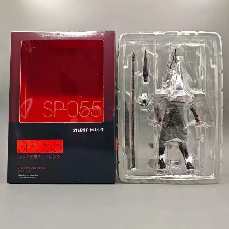 New Sp-055 Silent Hill Pyramid Head Action Figure 17cm Red Pyramid Thing Revelation Anime Figure Pvc No Face Nurse Model Toys