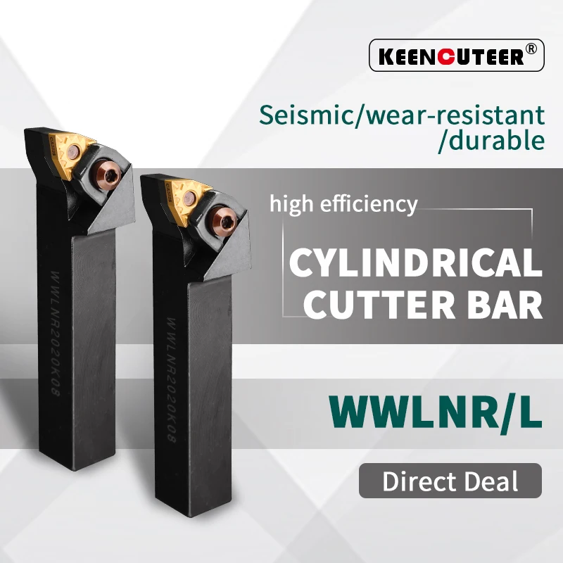 WWLNR 2020 WWLNR 2525 WWLNR 3232 Portautensili per tornitura esterna WNMG Inserti in metallo duro WWLNR Tornio Bar Set di utensili da taglio CNC