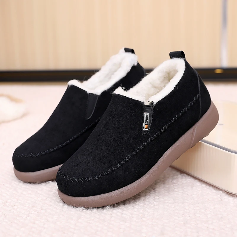 YRZL 2025 Winter Boots Women Warm Plush Lined Anti Slip Indoor Outdoor House Shoes Comfortable Lightweight Snow Boots for Women