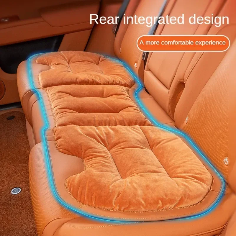 Flannel Universal Car Seat Covers,Stylish Autumn Winter Warm Seat Cushion,Soft Comfortable Car Seat Covers Full Set,Car Cushion