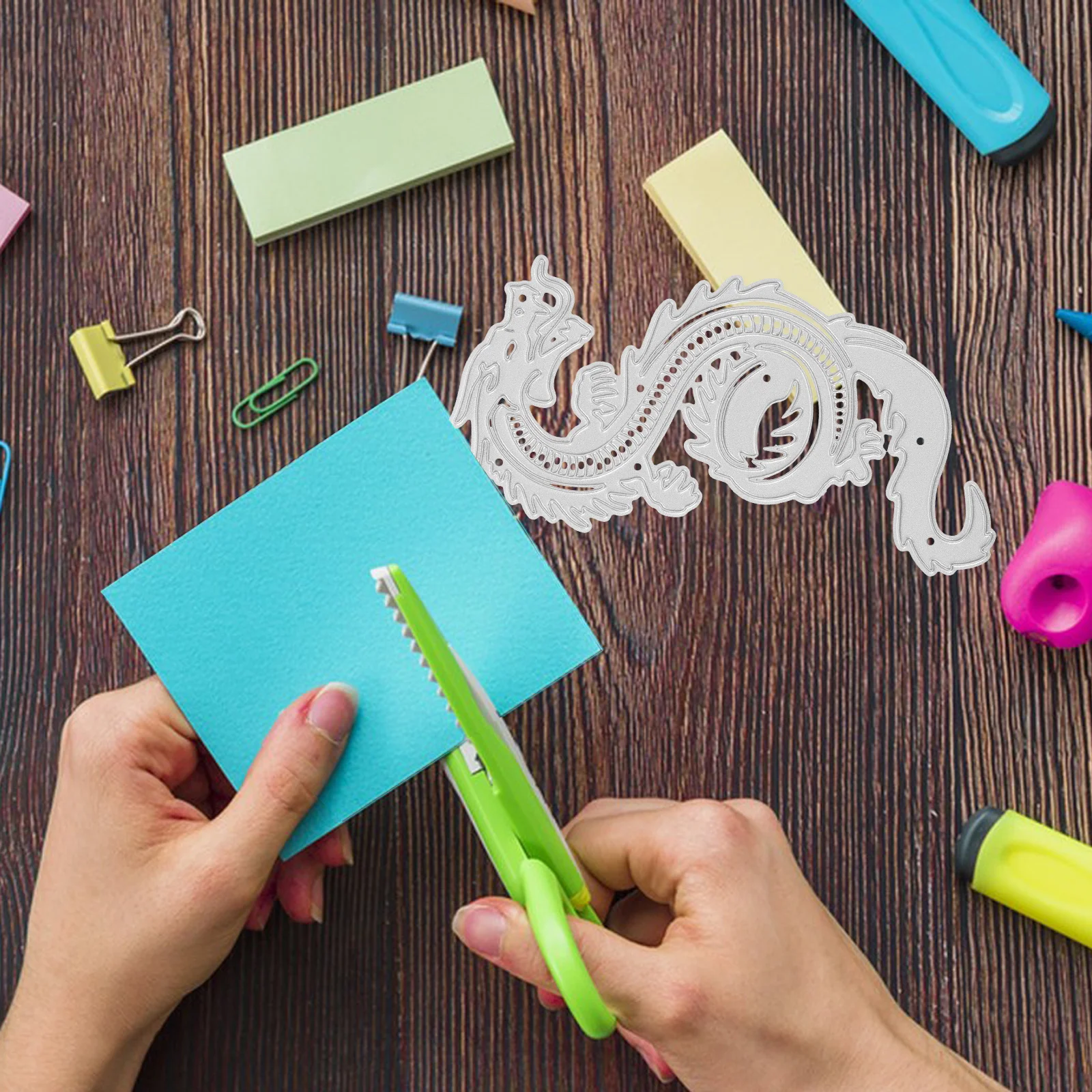 Troqueles de corte de tarjetas de papel, carpetas en relieve con cuchillo de dragón para hacer cortes de álbumes manuales