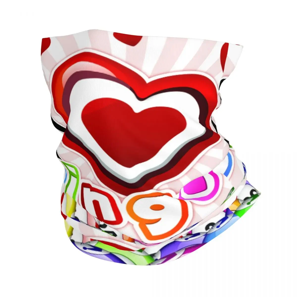 I Love Bingo Neck Gaiter Men Women UV Face Shield Winter Bandana Scarf for Cycling