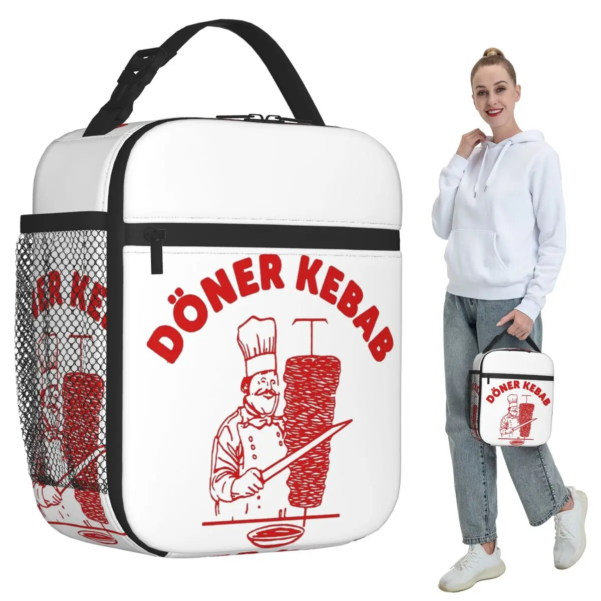 

Doner Kebab Insulated Lunch Bag for Kids School Cooler Thermal Food Box Tote Portable Lunch Boxes Container