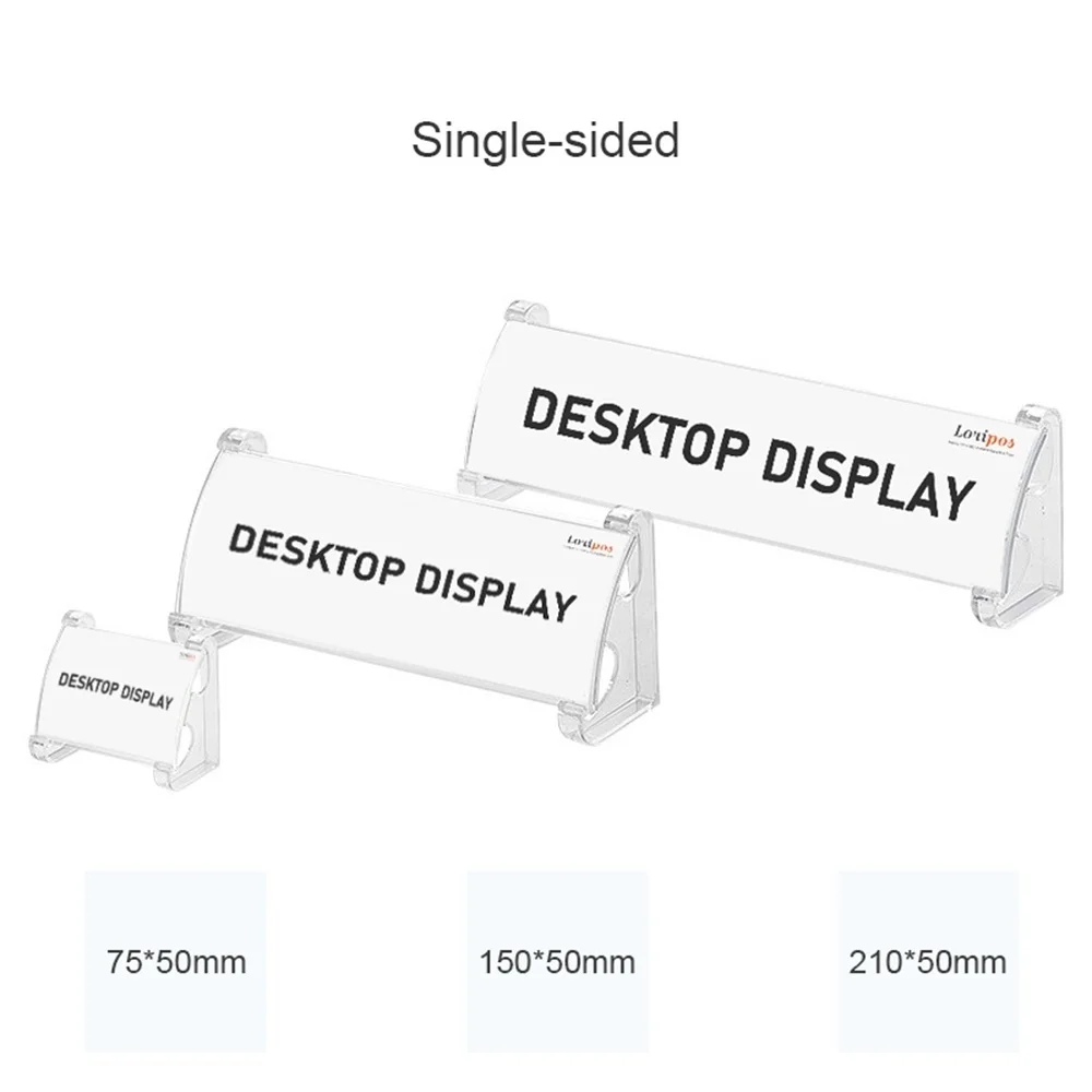 2pcs Ps Business Desktop Name Table Card Plastic Transparent Restaurant Label Holder