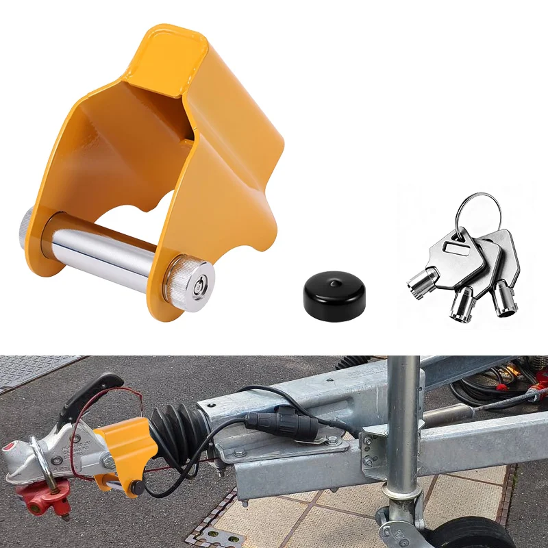 

Universal Hitch Lock Trailer Hitch Coupling Lock Tow Ball for Caravan Anti-theft CouplingTrailer Hitch Lock