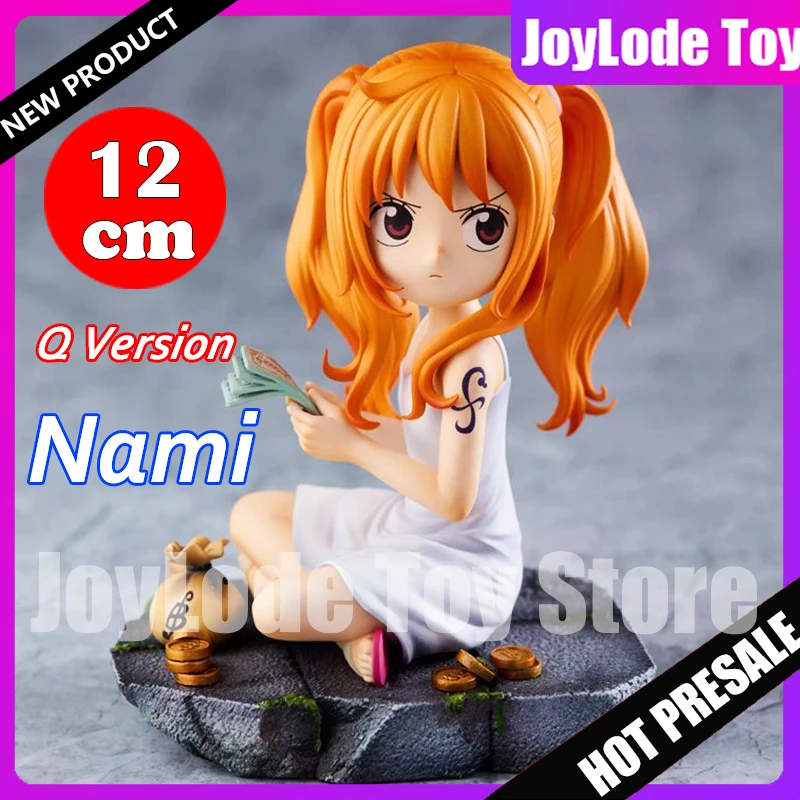 

New 12cm Nami ONE PIECE Anime Figures Q Version Cute Nami Figure Pvc Statue Collection Model Desktop Decoration Toys Gifts