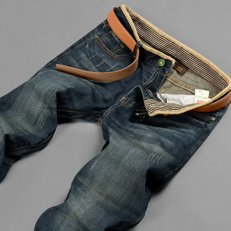 Calça jeans justa justa e reta com estiramento masculina, calça jeans justa masculina, macacão de verão, nova marca clássica, para primavera e outono