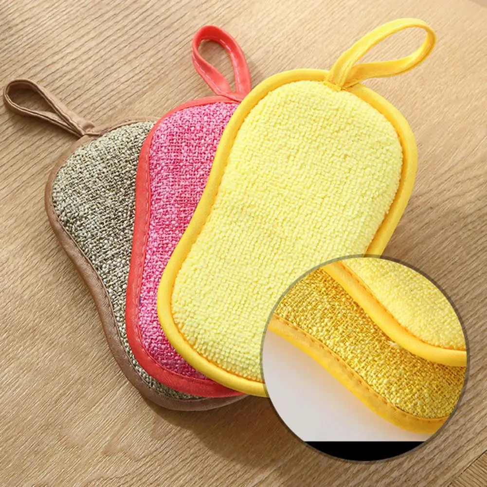 Cleaning Brushes Dish Sponge Kitchen Cleaning Scrubbing Sponges Microfiber Scrubber Sponge Soft Oil-proof Pot Pan Dish Washer Sp