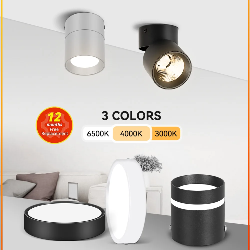 

Светодиодный потолочный светильник 220 В, потолочный точечный светильник, монтируемый точечный светильник 5/7/10/15/25 Вт для дома, кухни, спальни, светильник