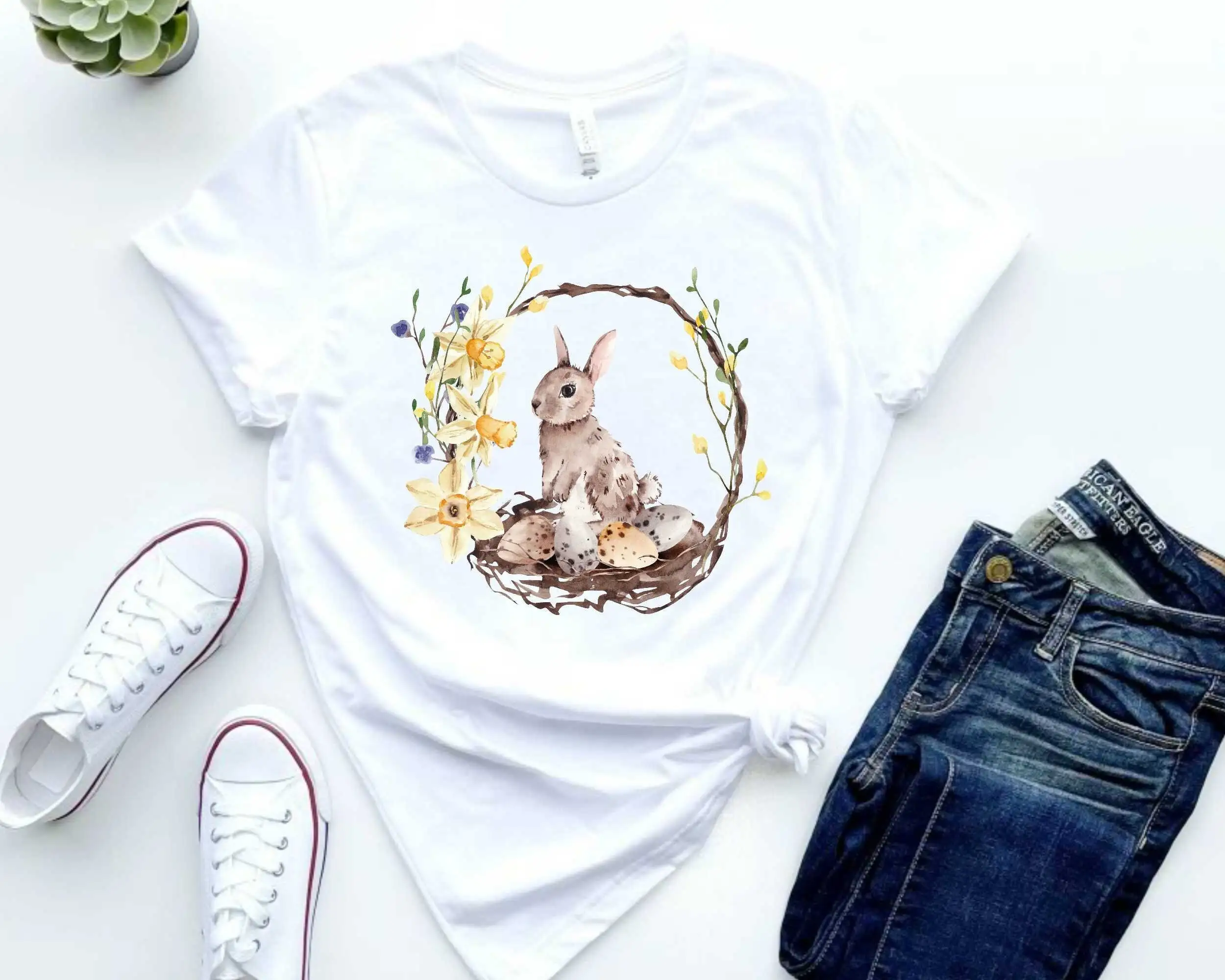 

RabbiT T Shirt Girls Cute Bunny Girl For Women Mom Easter Toddler Baby Onesie