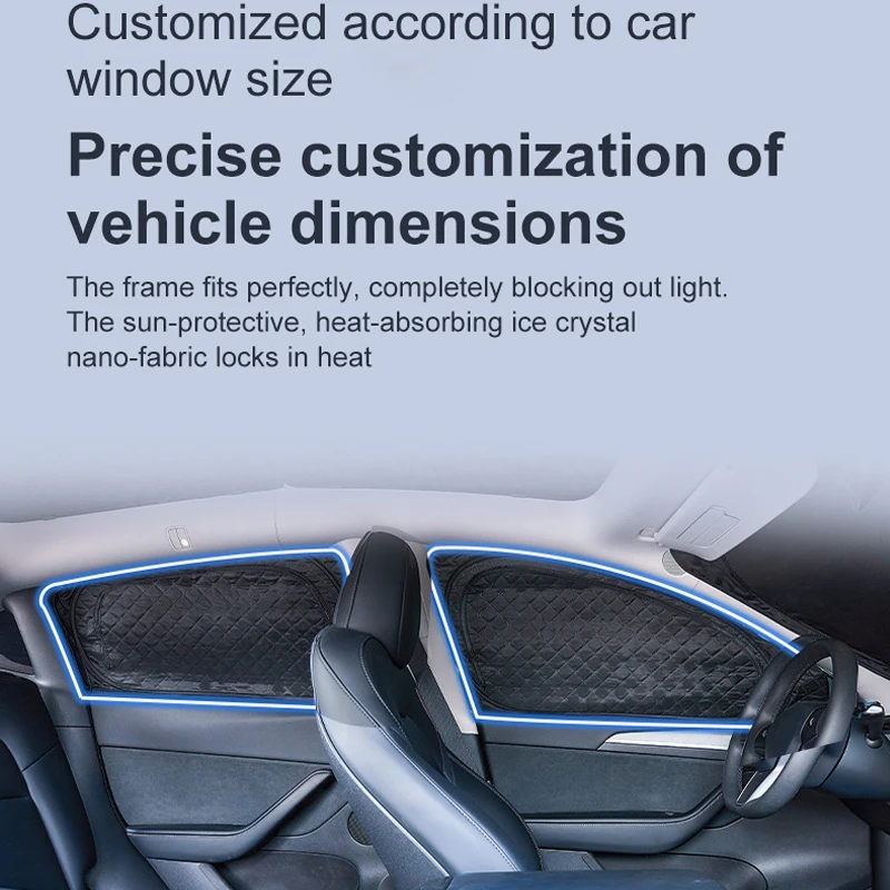 

For Baojun Yep 2024 Accessories 2025 2023 Car Double Layer Mesh Sunshades Camping Sun Shades Window Protect Privacy Visors Parts