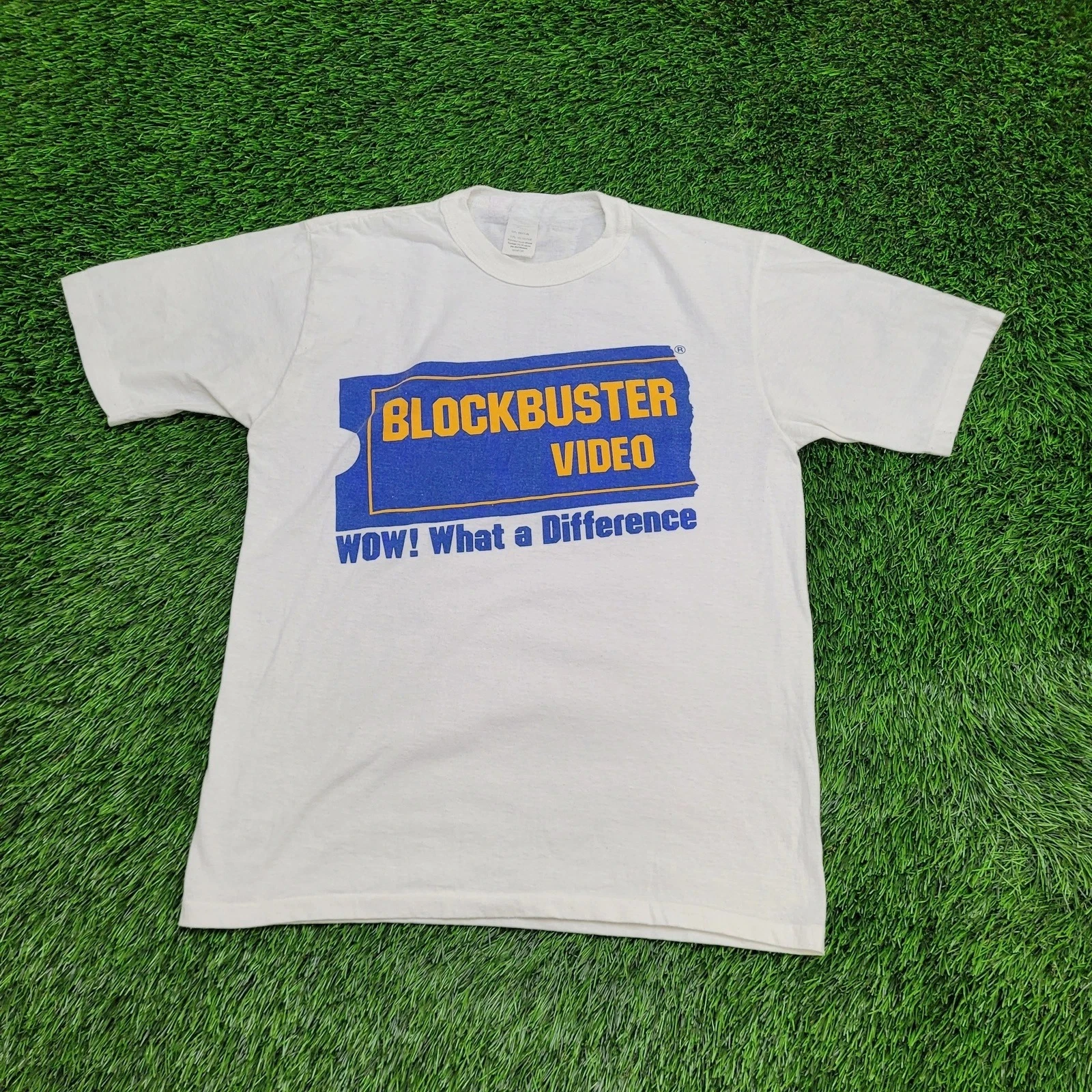 

Vintage 90s Blockbuster Video Shirt White USA Crop Men T-Shirt Unisex Men Women Summer Casual Crew Neck Cotton Tee
