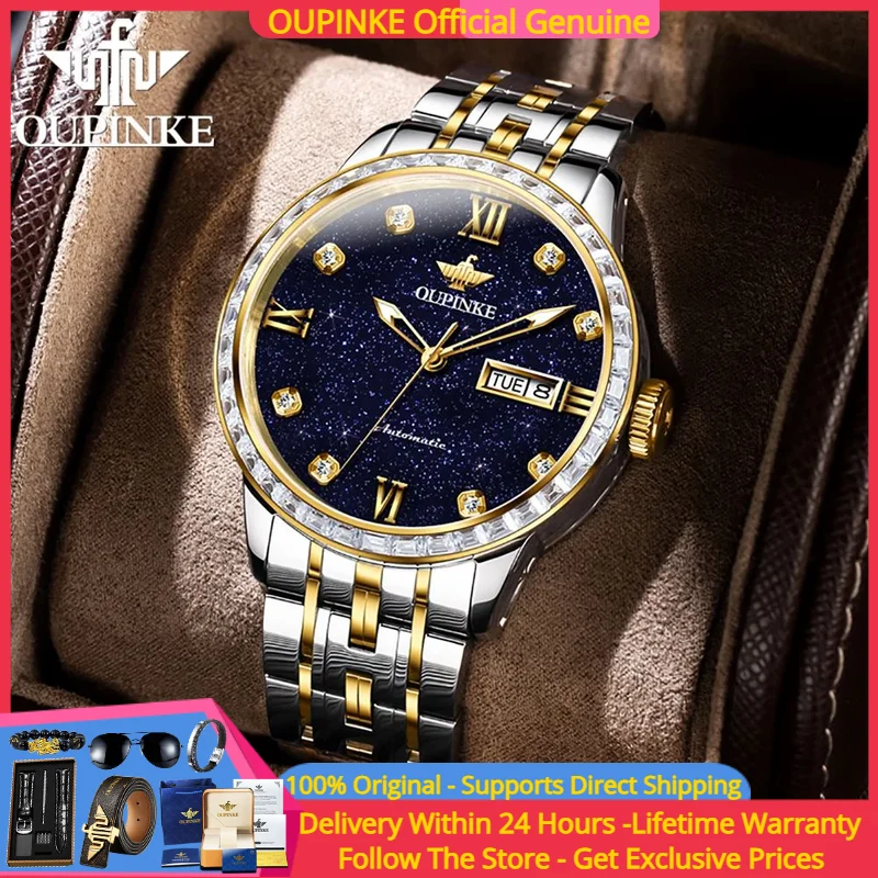 

OUPINKE 3241 Men Watch Luxury Original Starry Sky Waterproof Watch Men Mechanical Watch Automatic Watch High end Brand Men Watch