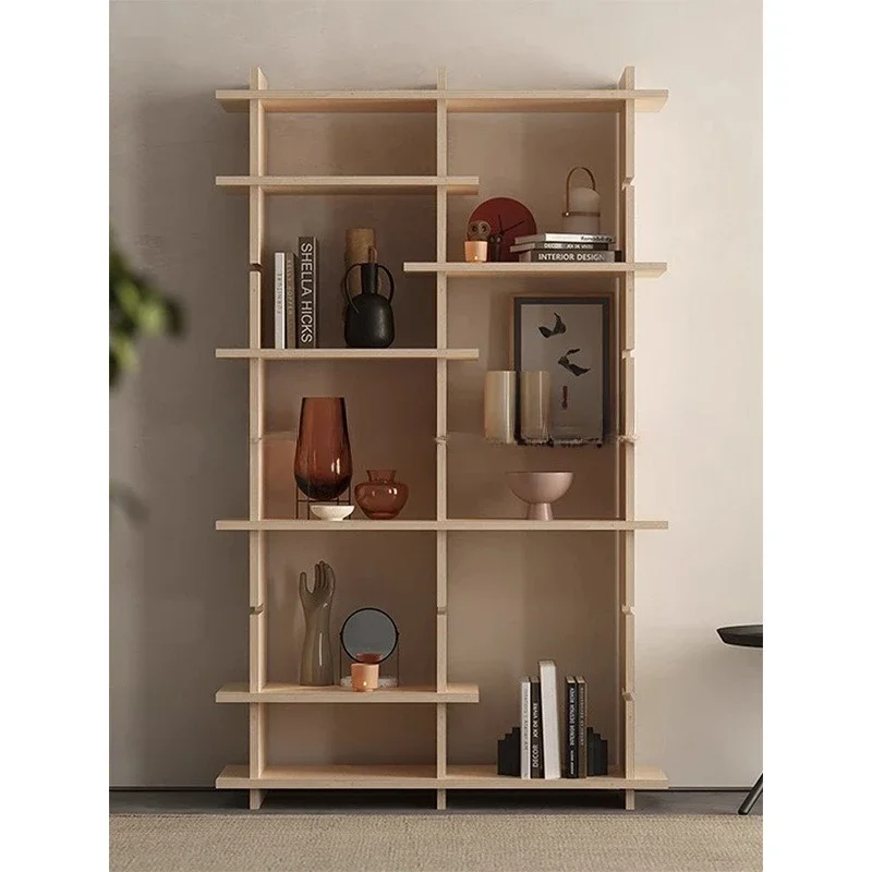 Against the wall multi-layer open bookshelf marine board floor-to-ceiling household shelf storage creative birch