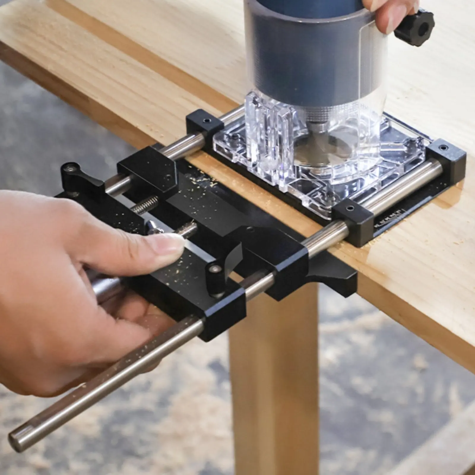 base-guida-per-rifilatore-da-65mm-regolazione-di-precisione-guida-lineare-integrata-per-fresatrice