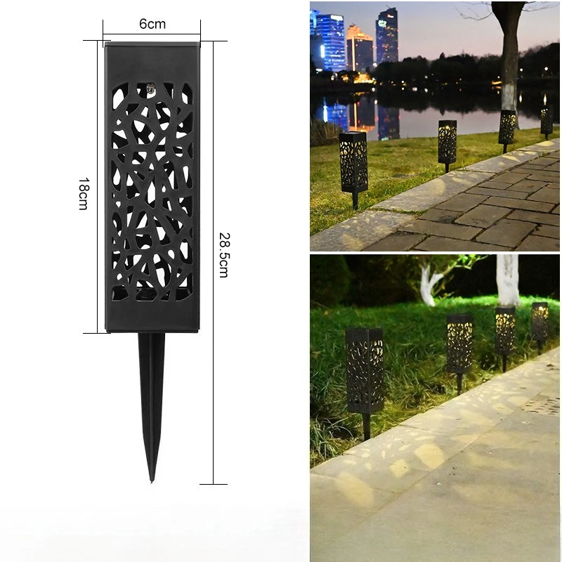 NONE Solar Rasen Lichter Im Freien Wasserdichte Garten Dekoration LED Hohl Durchbrochene Projektion Licht Hof Balkon Pfad Retro Nacht Lampe 4