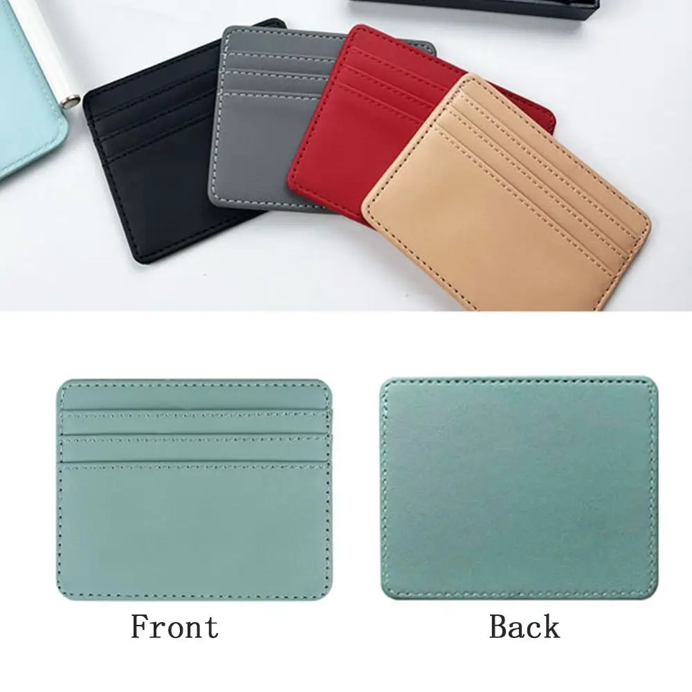 

Travel Coin Pouch Case Bag Leather Business Money Pocket Card Package Business Card Wallet ID Card Holders