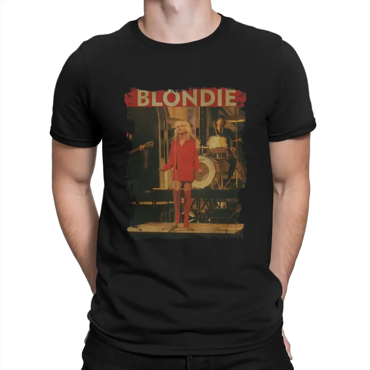 Music Unique TShirt Blondie Casual Newest T-shirt For Men mens designer clothes new in tops & tees Short Sleeve Round Collar