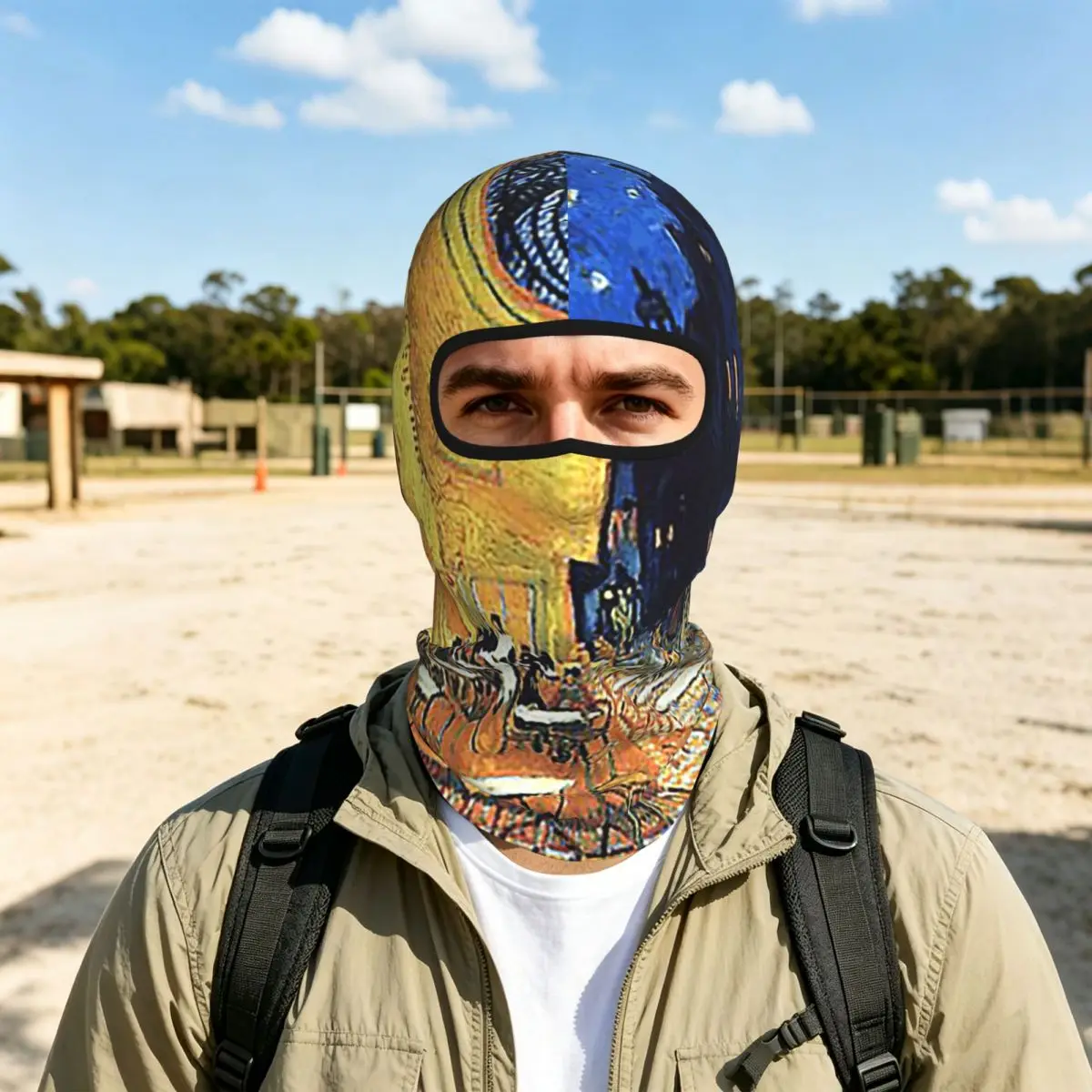 Van Gogh - The Cafe Terrace On The Place De Forum Balaclava Full Face Mask Sun Protection Neck Gaiter For Motorcycle Fishing