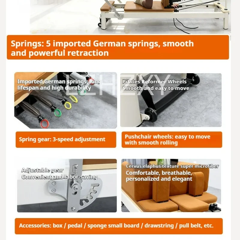 

Пилатес-кровать для дома из алюминиевого сплава, для фитнеса и йоги, с лучшими пружинами, для коррекции фигуры, настраиваемая