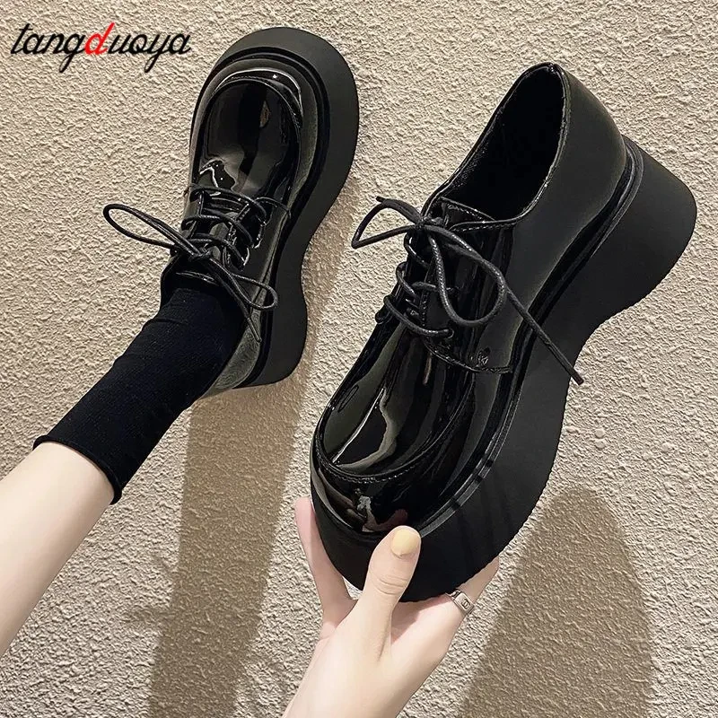 black chunky platform heels mary jane Shoes lolita platform shoes Oxfords Women School Uniform Student Shoes Girls Kawaii pumps