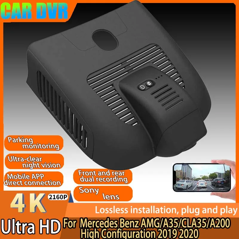 4K Plug And Play Easy installation Wifi Car DVR Dash Cam For Mercedes Benz AMG/A35/CLA35/A200 High Configuration 2019 2020