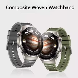 Composite Woven Watchband Strap for Huawei Watch 4 Pro 46mm Bracelet 22mm Wristband for Huawei Watch GT4 GT3 GT2 46mm/ GT 2Pro