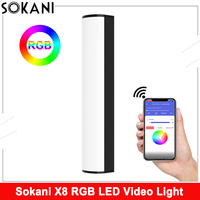 Sokani X8 RGB Tube LED Video Light Handheld Wand Stick CTT Photography Lighting APP Control Fill Light for YouTube Tiktok