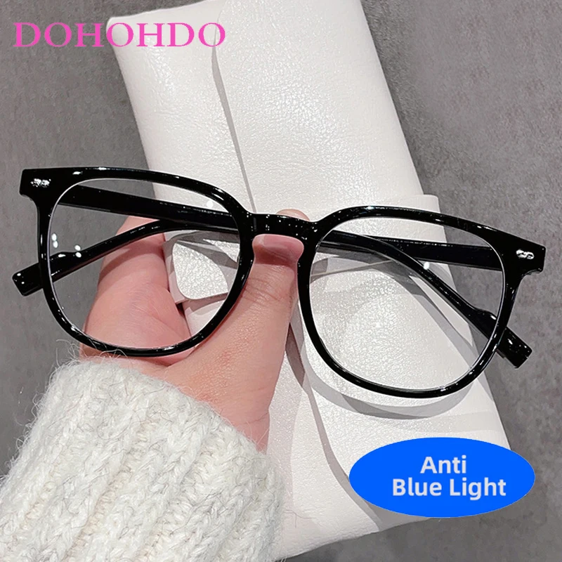 

Oval Rivets Decoration Blue Light Blocking Glasses Women Men Fashion Luxury Designers Computer Play Games Eye Protection Eyewear