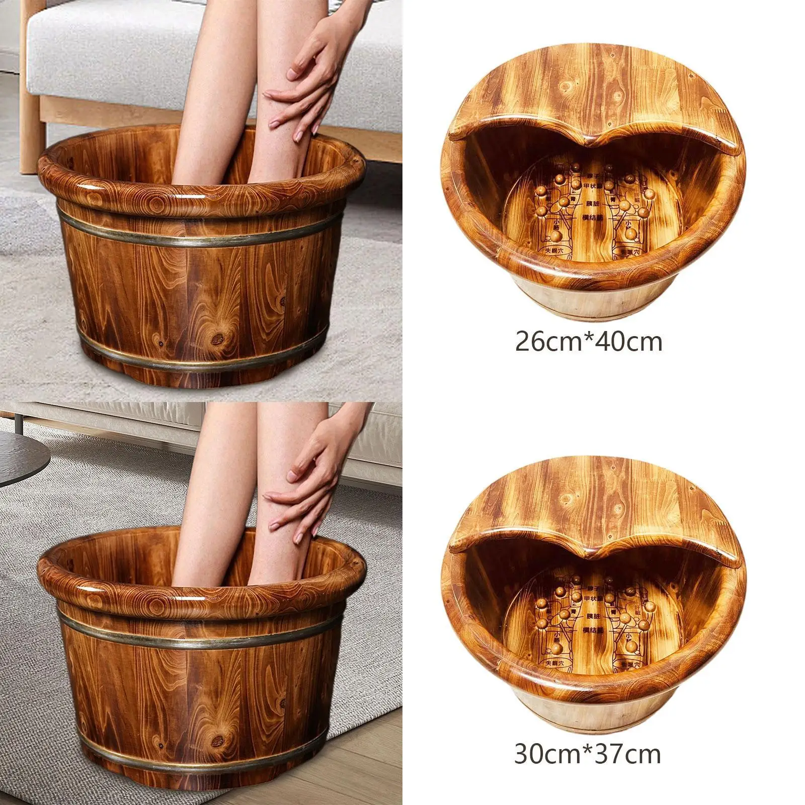 Foot Bathing Massage Basin Foot Wash Basin Feet Bath Soaking Tub for Gift