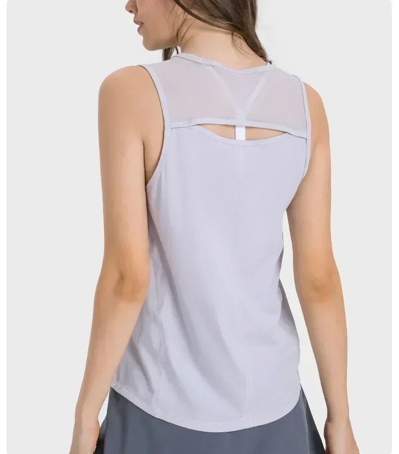 Lemon-Camiseta sin mangas holgada para mujer, ropa deportiva suave para entrenamiento, Yoga, gimnasio, correr