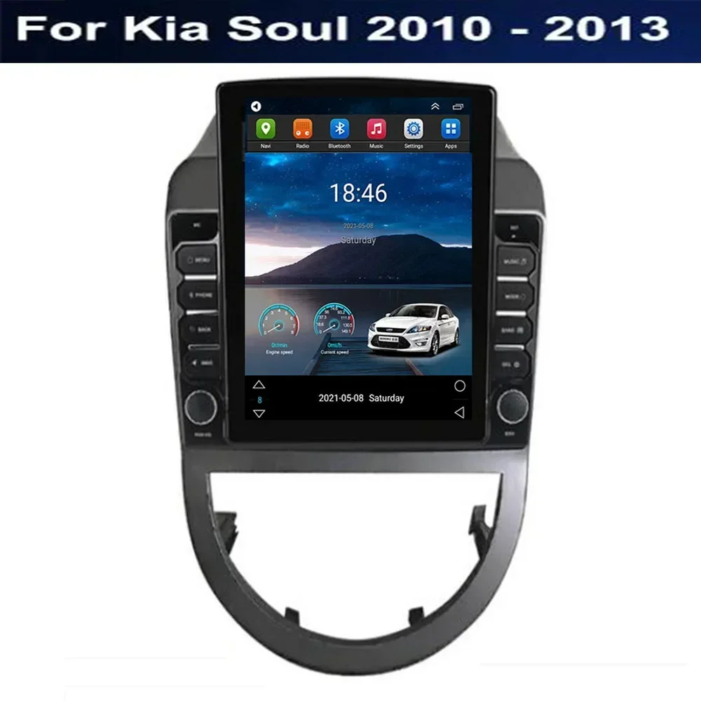 5G LTE Android 13 For Kia Soul 2010 2011 2012 2013 Tesla type Multimedia Stereo Car DVD Player Navigation GPS Radio Camera