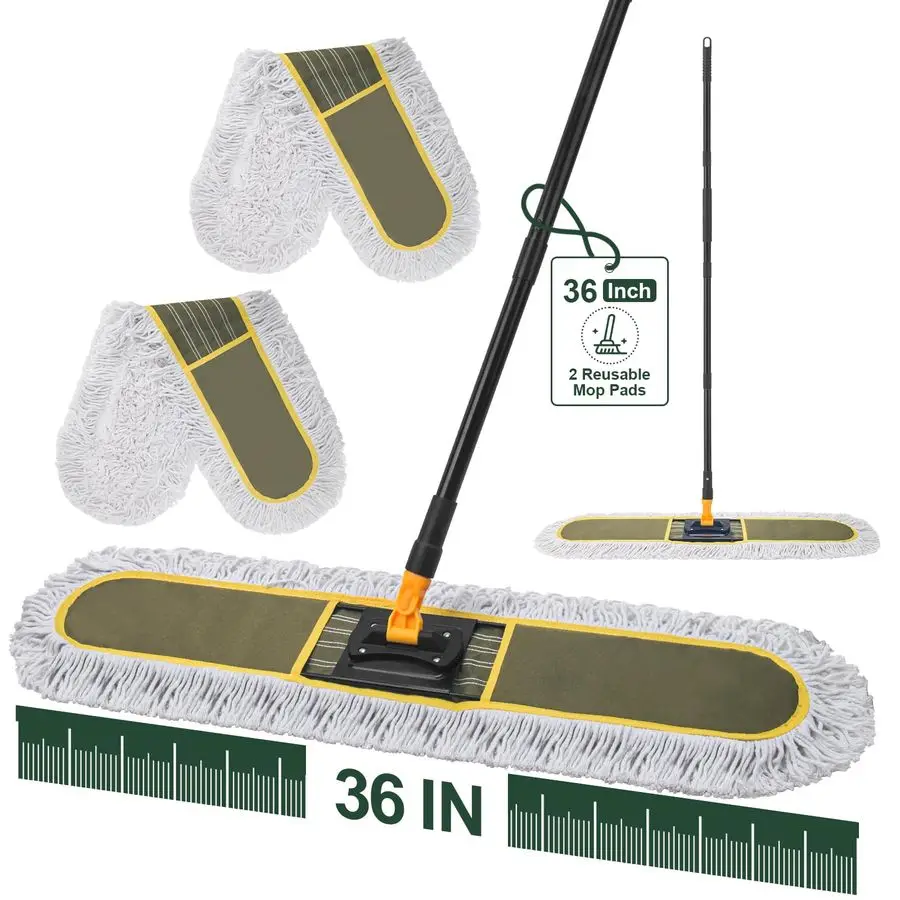 

Commercial Dust Mops for Floor Cleaning with Replacement Mop Pad, Heavy Duty Large Dust Mop for Hardwood Floors,Industrial Floor