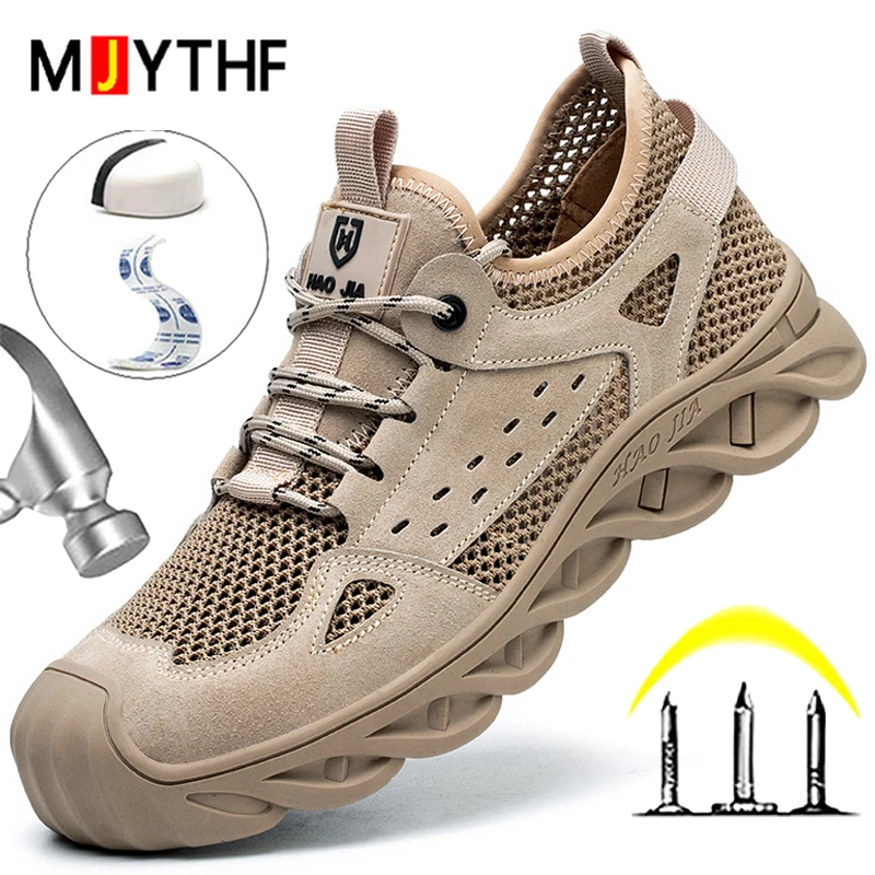 

MJYTHF Summer Insulation 6kv Safety Shoes Men Anti-smashing Anti-piercing Work Shoes Breathable Lightweight Protective Shoes